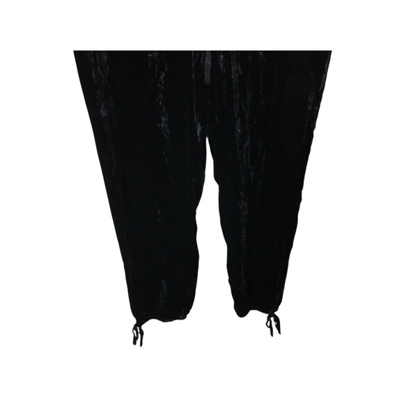 Joie Pants Women's Size Large Black Silk Blend Velvet Drawstring Waist - Picture 4 of 6